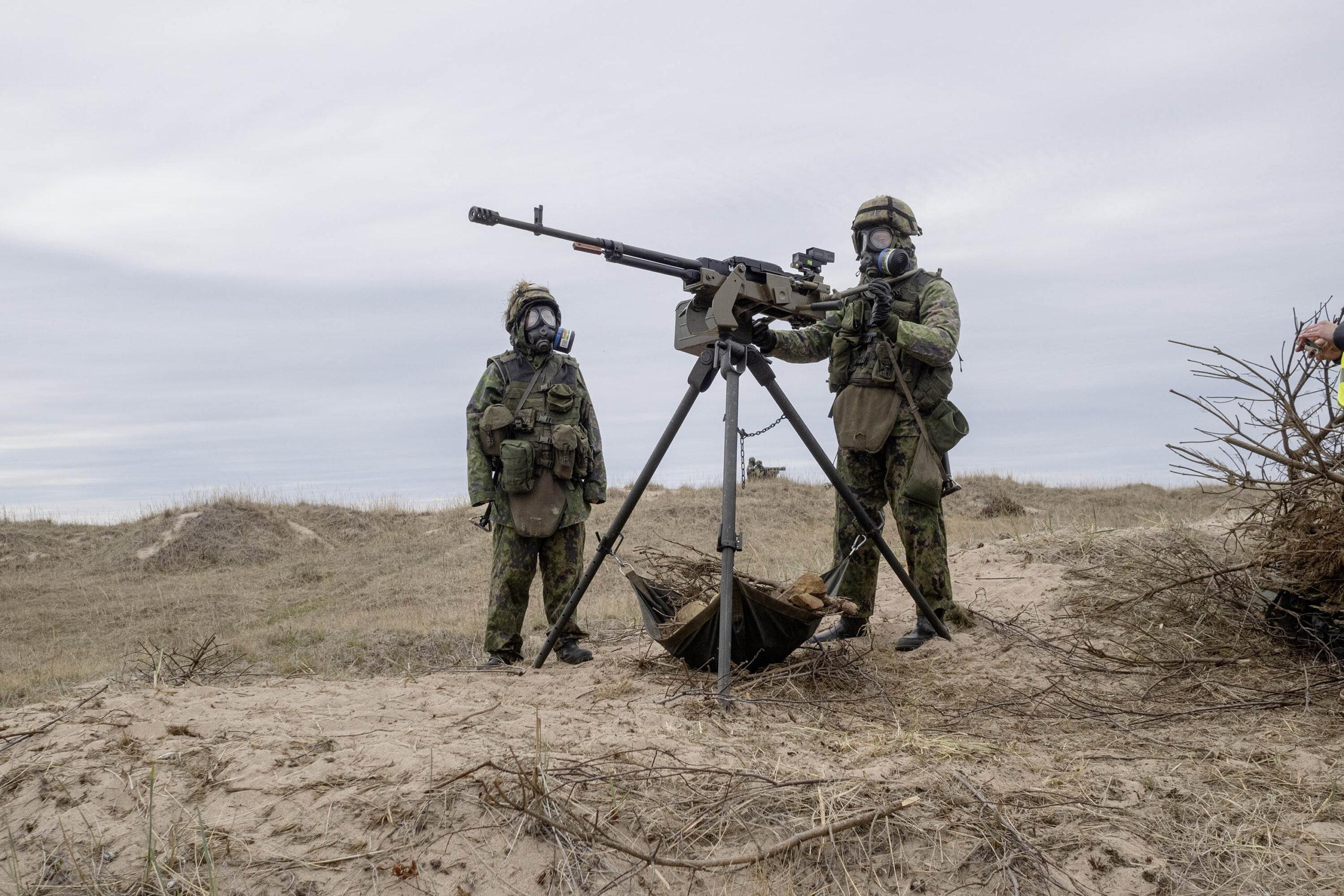 Members of the Finnish Army are seen training, as part of the NATO training operation "Steadfast Defender 24.”