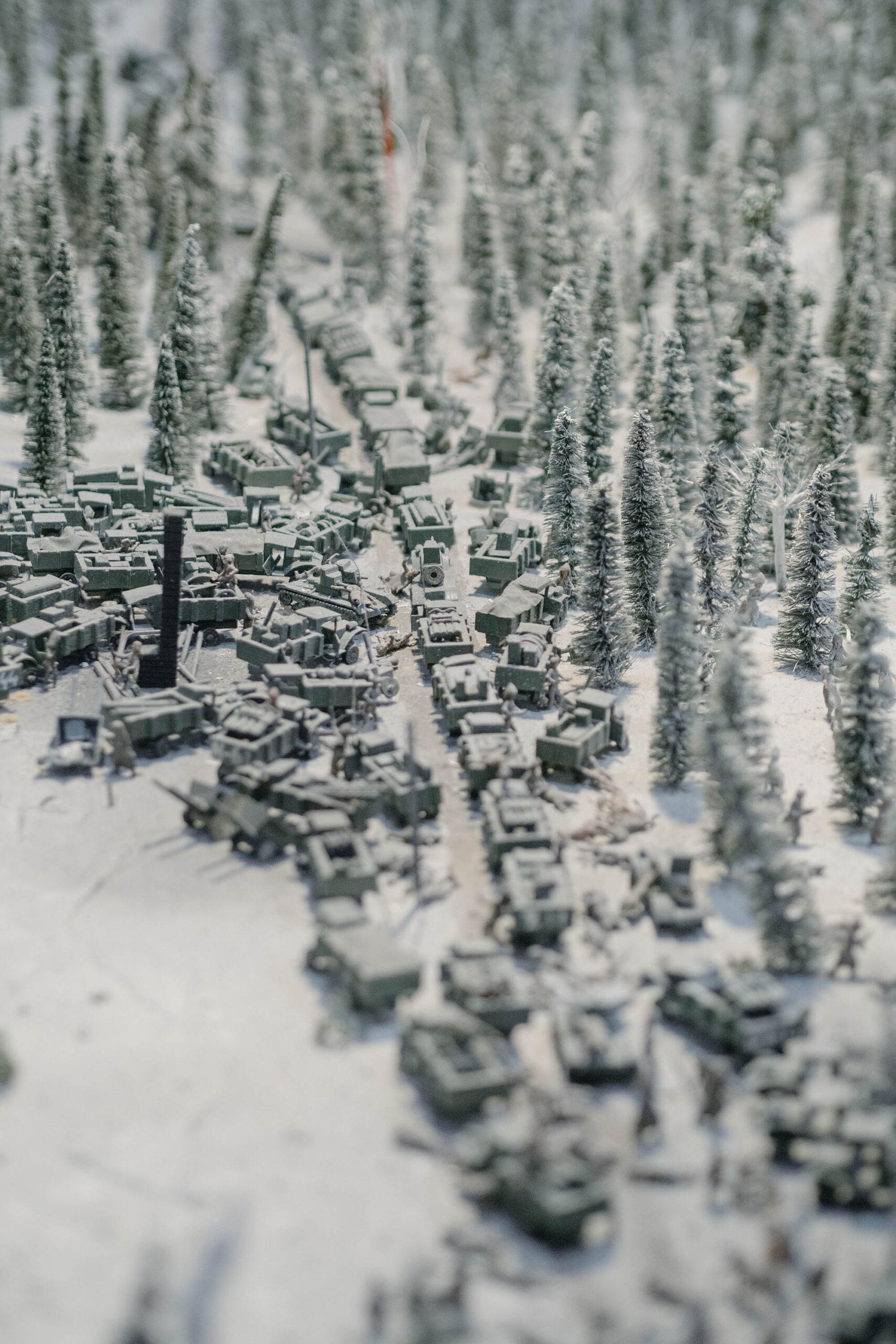 A model is seen at the Winter War museum at the Finnish-Russian border. The model shows the "highway of death", site where a large column of Soviet invading troops was wiped out in the Winter War.