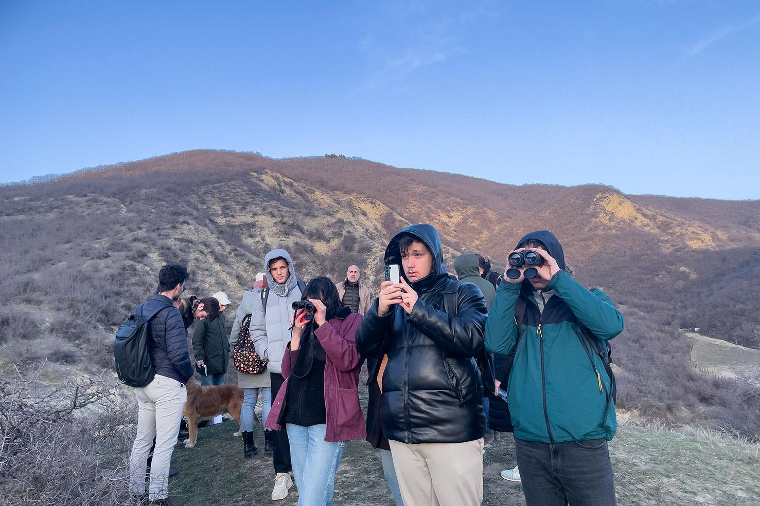 Hungarian-Romanian students visit the ceasefire line with Russian-occupied South Ossetia, Georgia.